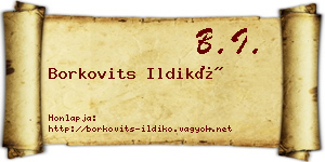 Borkovits Ildikó névjegykártya