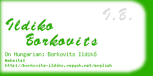 ildiko borkovits business card