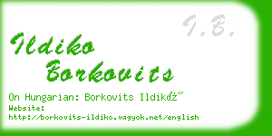 ildiko borkovits business card